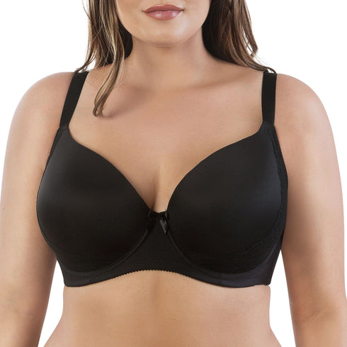 PARFAIT Casey 2801 Women's Wired Padded Plunge Seamless T-shirt Bra - Black